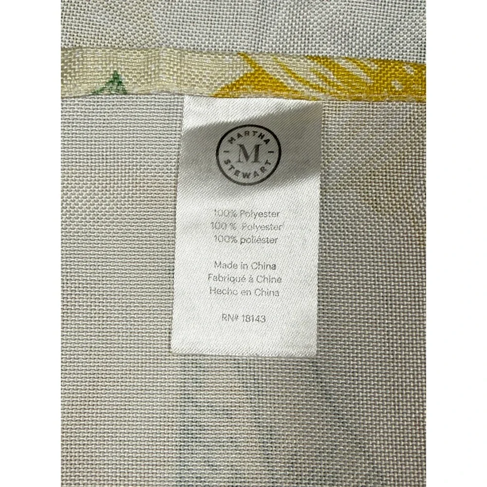 Martha Stewart Sunflower Print Tablecloth Yellow Floral Farmhouse RN 18143
